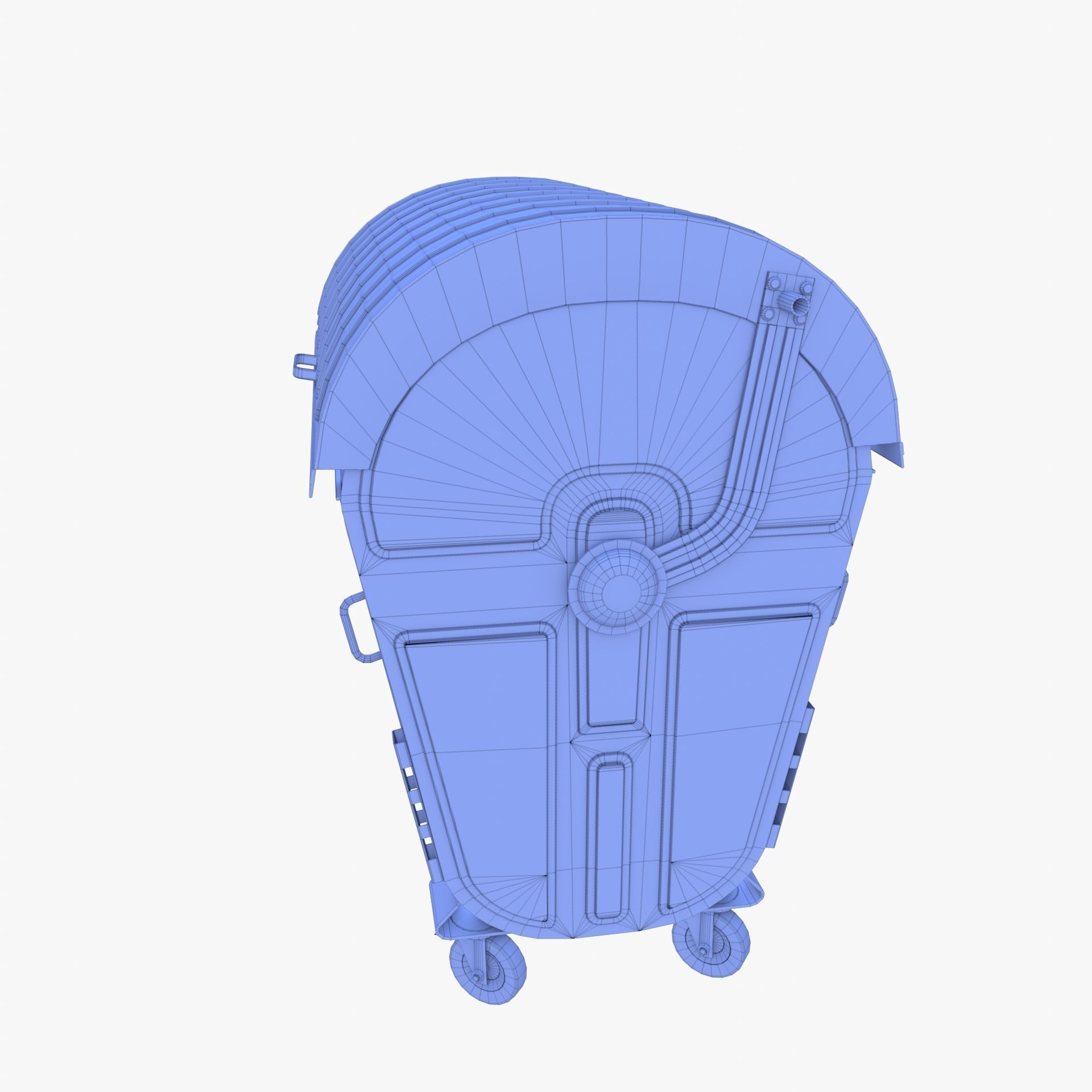Dumpster v1 weathered Low-poly 3D model_13