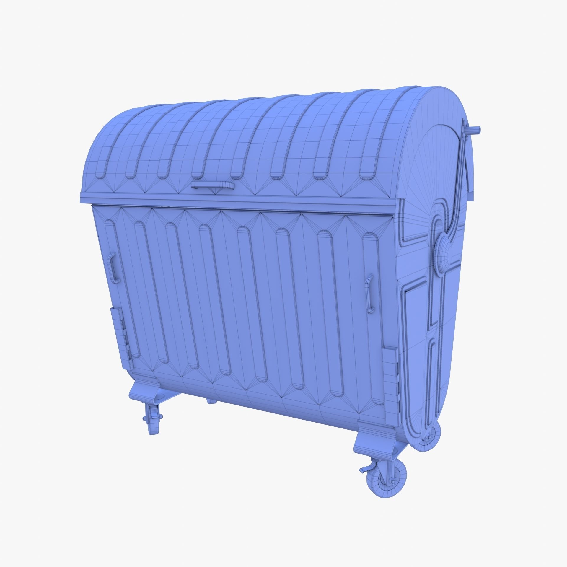 Dumpster v1 weathered Low-poly 3D model_8