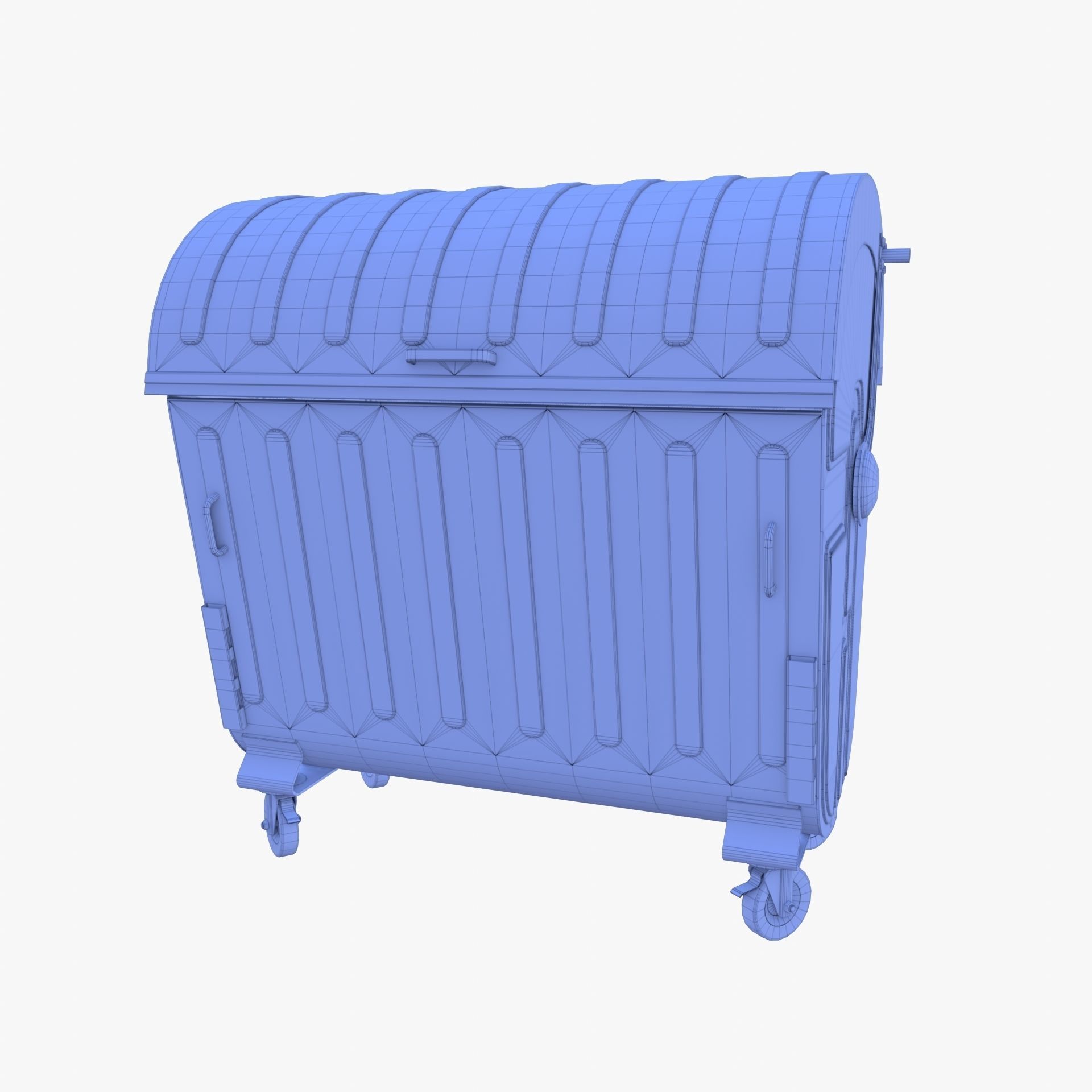 Dumpster v1 weathered Low-poly 3D model_12