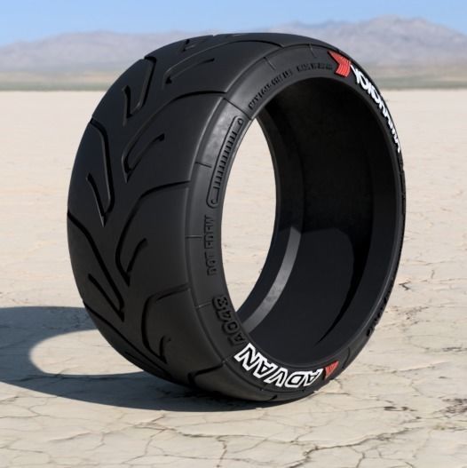 YOKOHAMA ADVAN A048 TIRES FOR 17 INCH RIMS 1-24 SCALE 3D print model_1