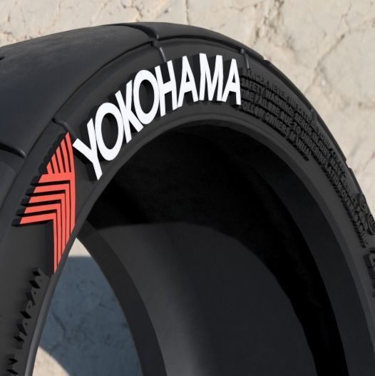 YOKOHAMA ADVAN A048 TIRES FOR 17 INCH RIMS 1-24 SCALE 3D print model_3