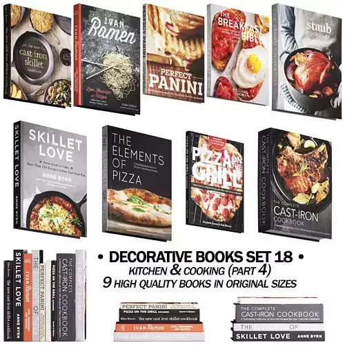 147 decorative books set 18 kitchen and cooking P04