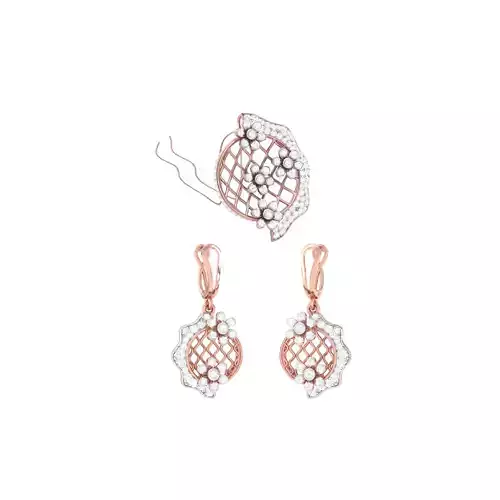 Earring Pendant Set 3dm STL OBJ FBX Renders Details
