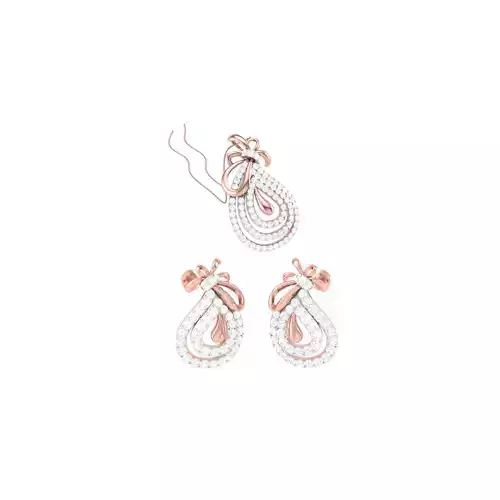 Earring Pendant Set 3dm STL OBJ FBX Renders Details