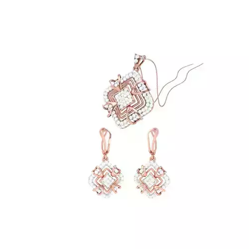 Earring Pendant Set 3dm STL OBJ FBX Renders Details