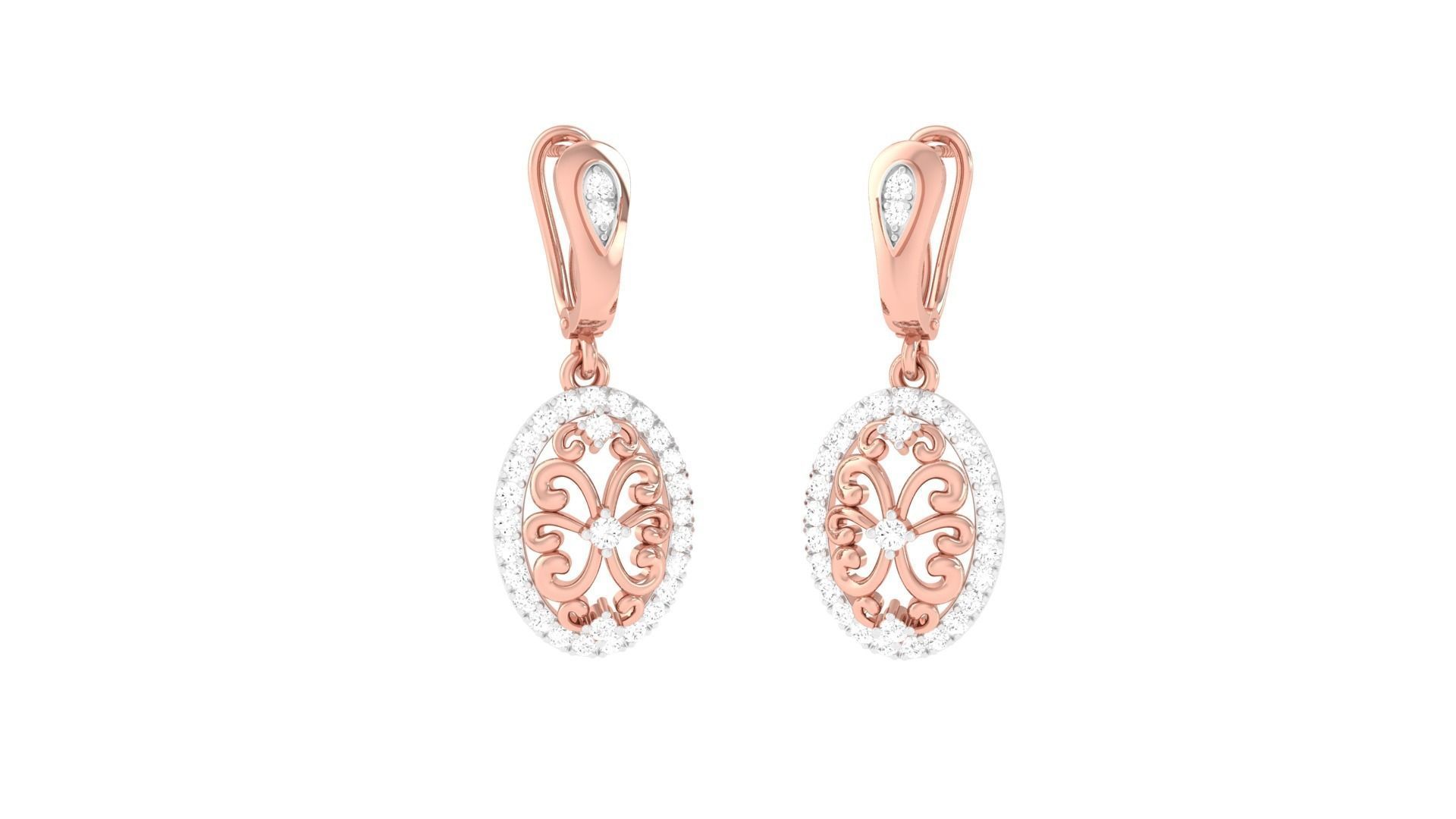 Earring Pendant Set 3dm STL OBJ FBX Renders Details 3D print model_6