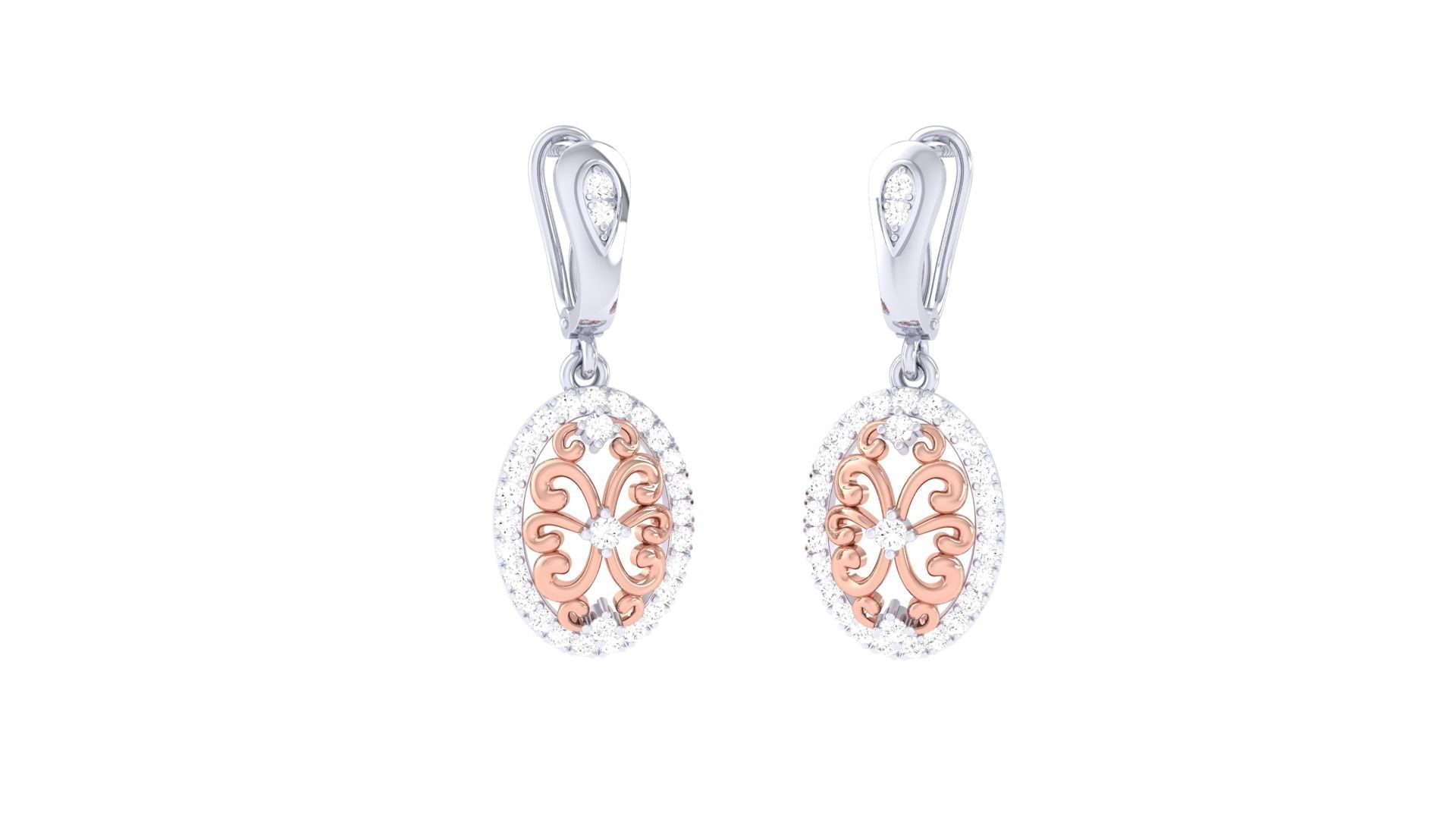 Earring Pendant Set 3dm STL OBJ FBX Renders Details 3D print model_4