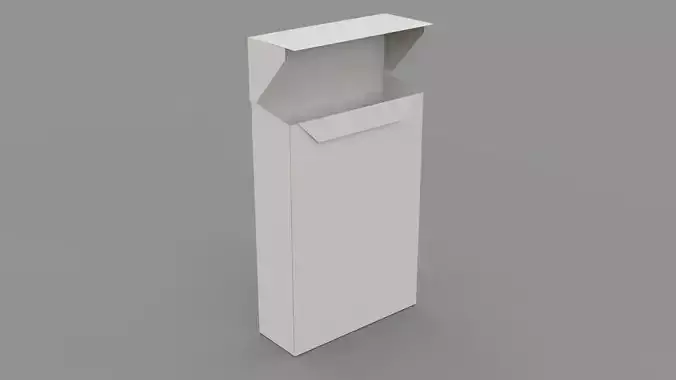 Empty packages chewing-gum box Low-poly 3D model