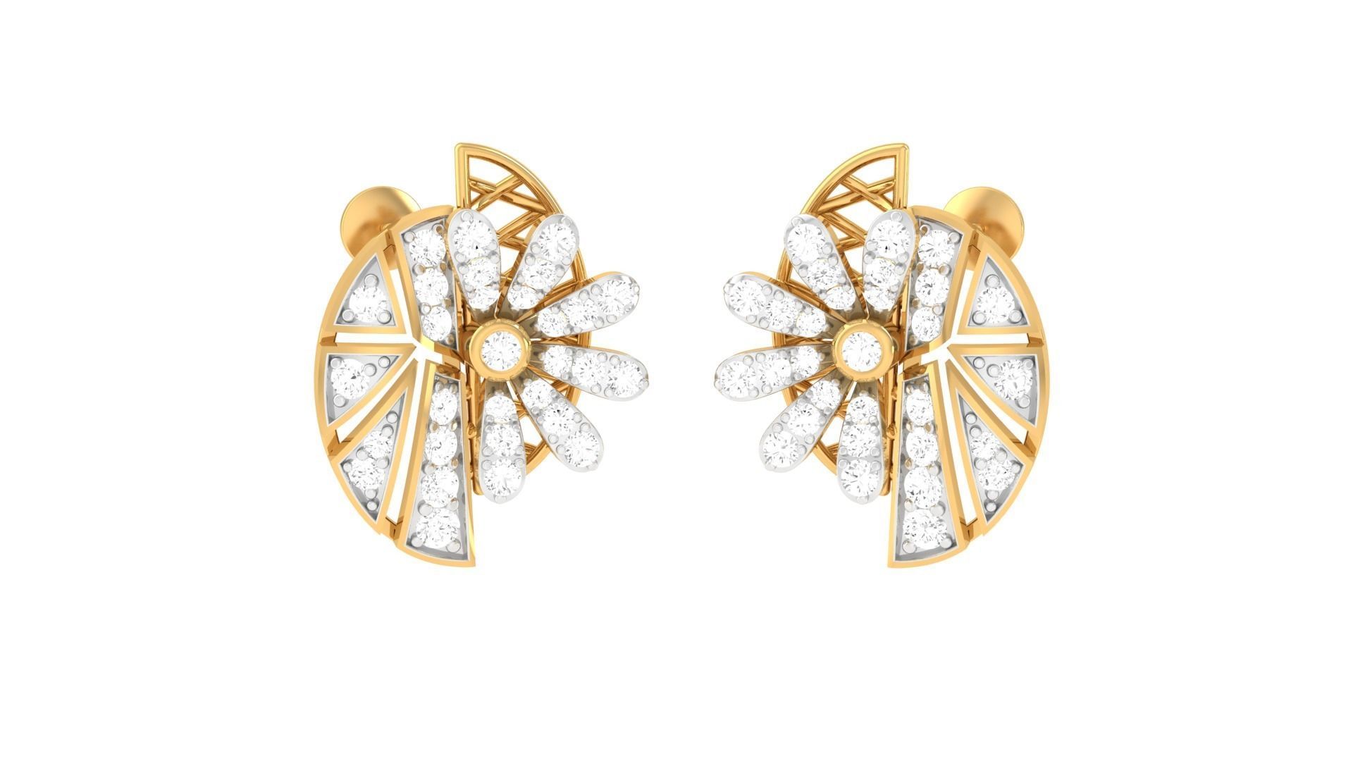 Earring Pendant Set 3dm STL OBJ FBX Renders Details 3D print model_1