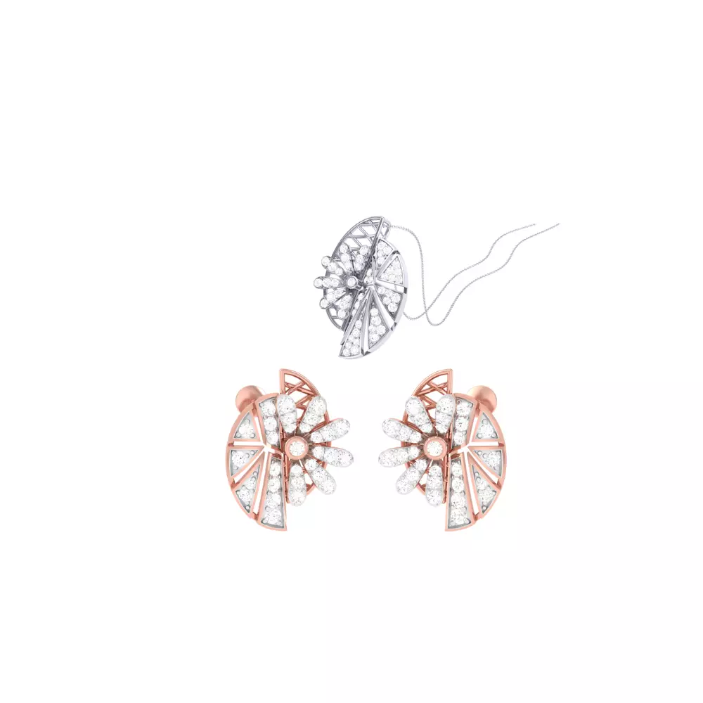 Earring Pendant Set 3dm STL OBJ FBX Renders Details 3D print model_0