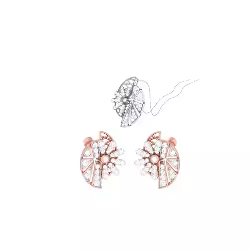 Earring Pendant Set 3dm STL OBJ FBX Renders Details