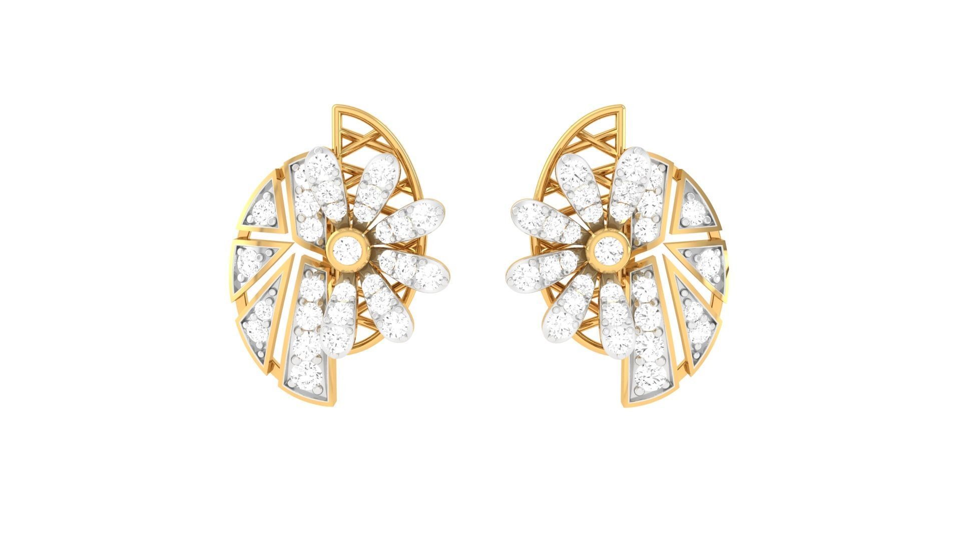 Earring Pendant Set 3dm STL OBJ FBX Renders Details 3D print model_5