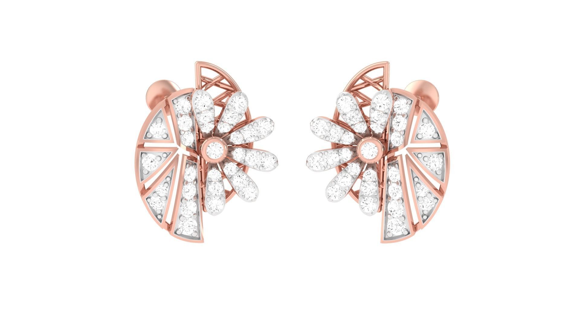 Earring Pendant Set 3dm STL OBJ FBX Renders Details 3D print model_2