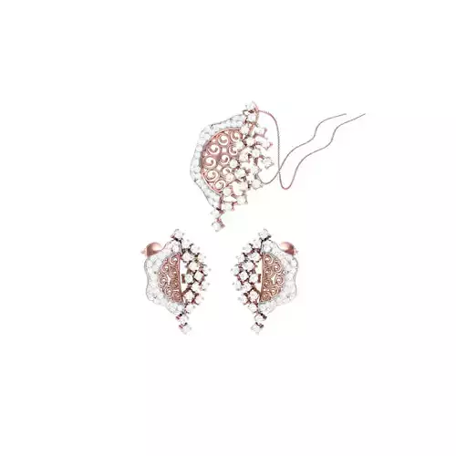 Earring Pendant Set 3dm STL OBJ FBX Renders Details