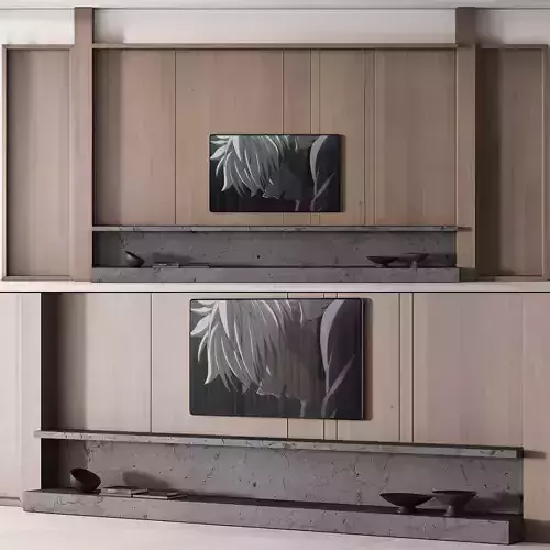 149 tv wall kit 01 modern japandi oak wood 01