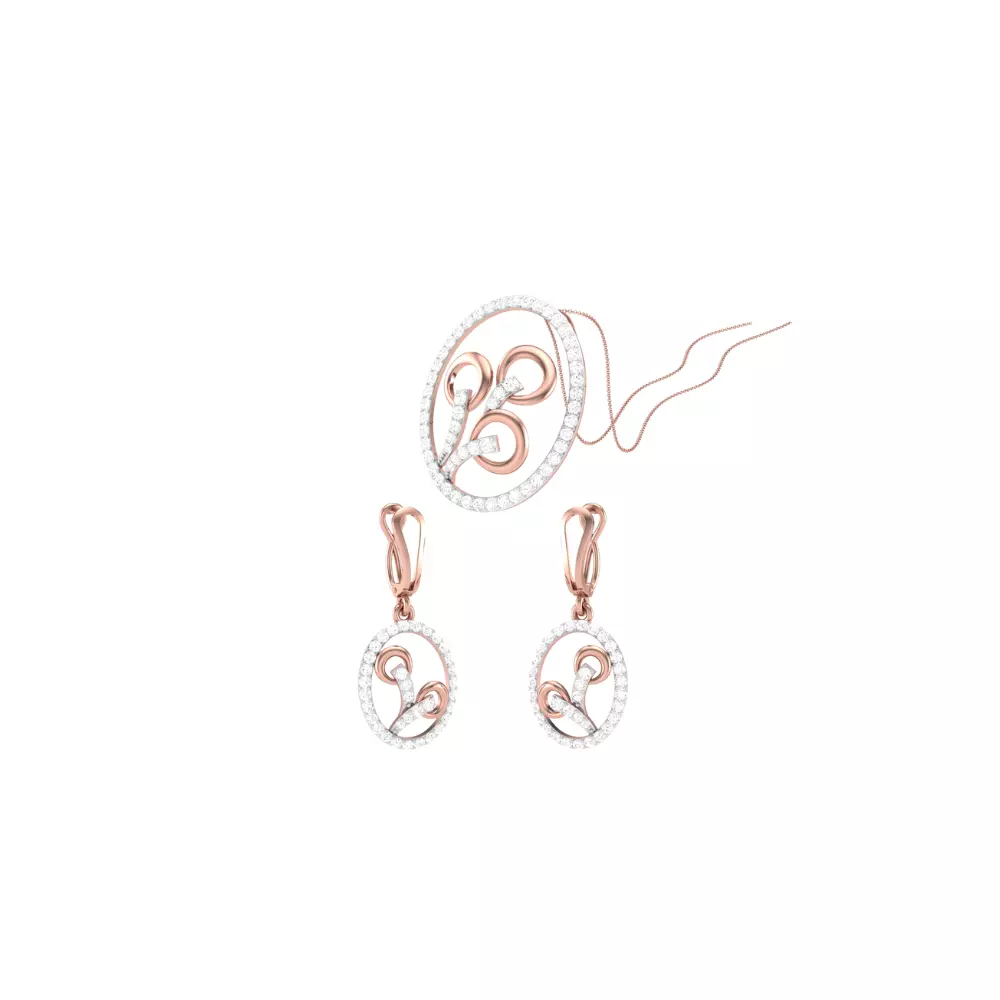 Earring Pendant Set 3dm STL OBJ FBX Renders Details 3D print model_0