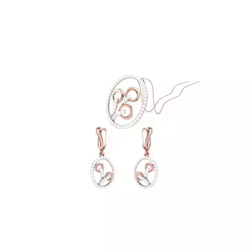 Earring Pendant Set 3dm STL OBJ FBX Renders Details