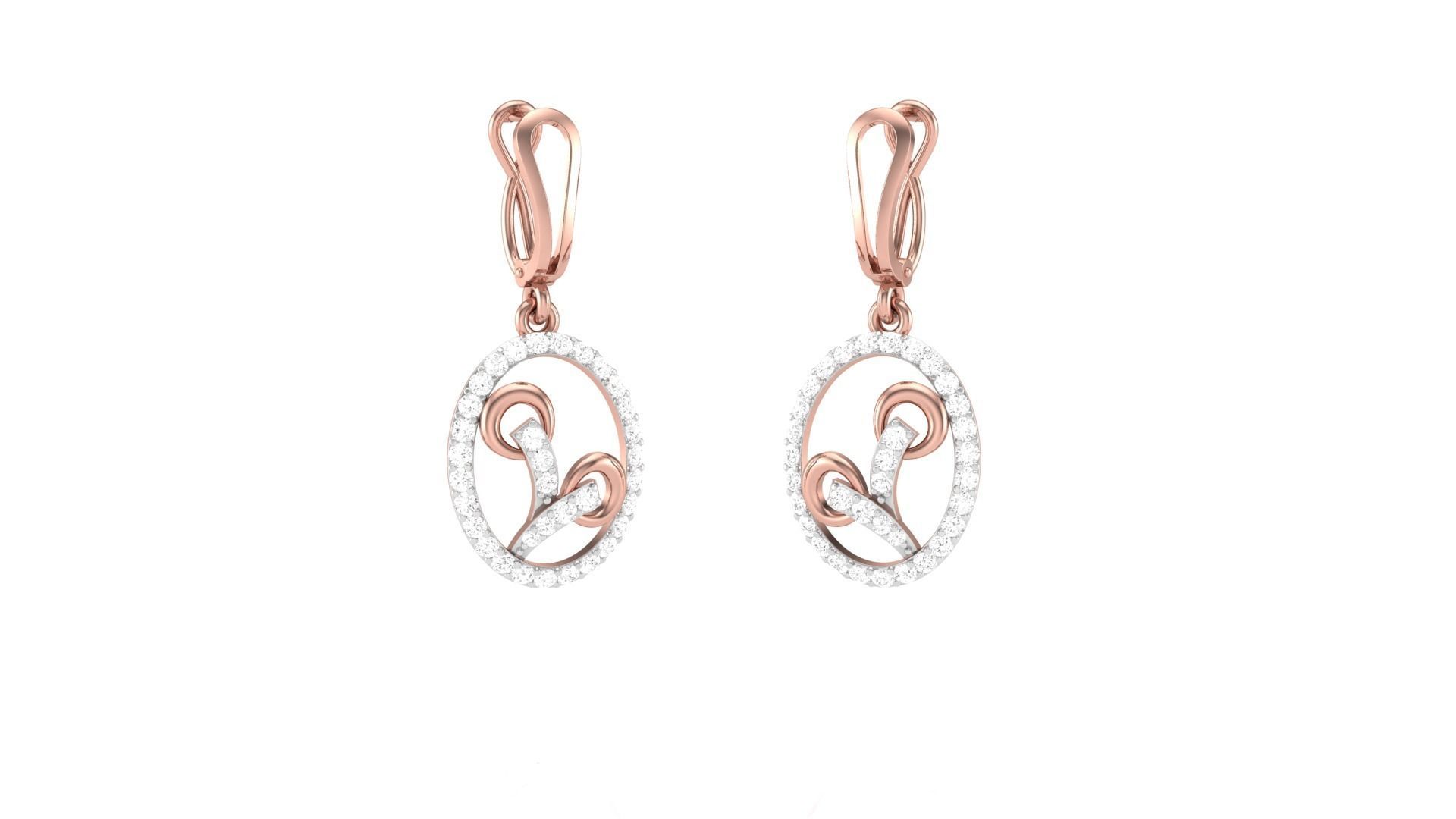 Earring Pendant Set 3dm STL OBJ FBX Renders Details 3D print model_3