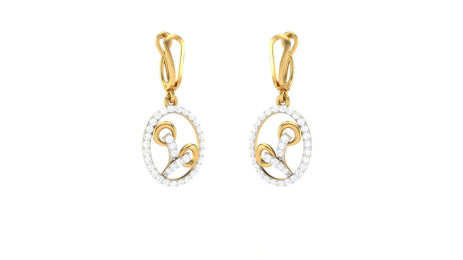 Earring Pendant Set 3dm STL OBJ FBX Renders Details 3D print model_2