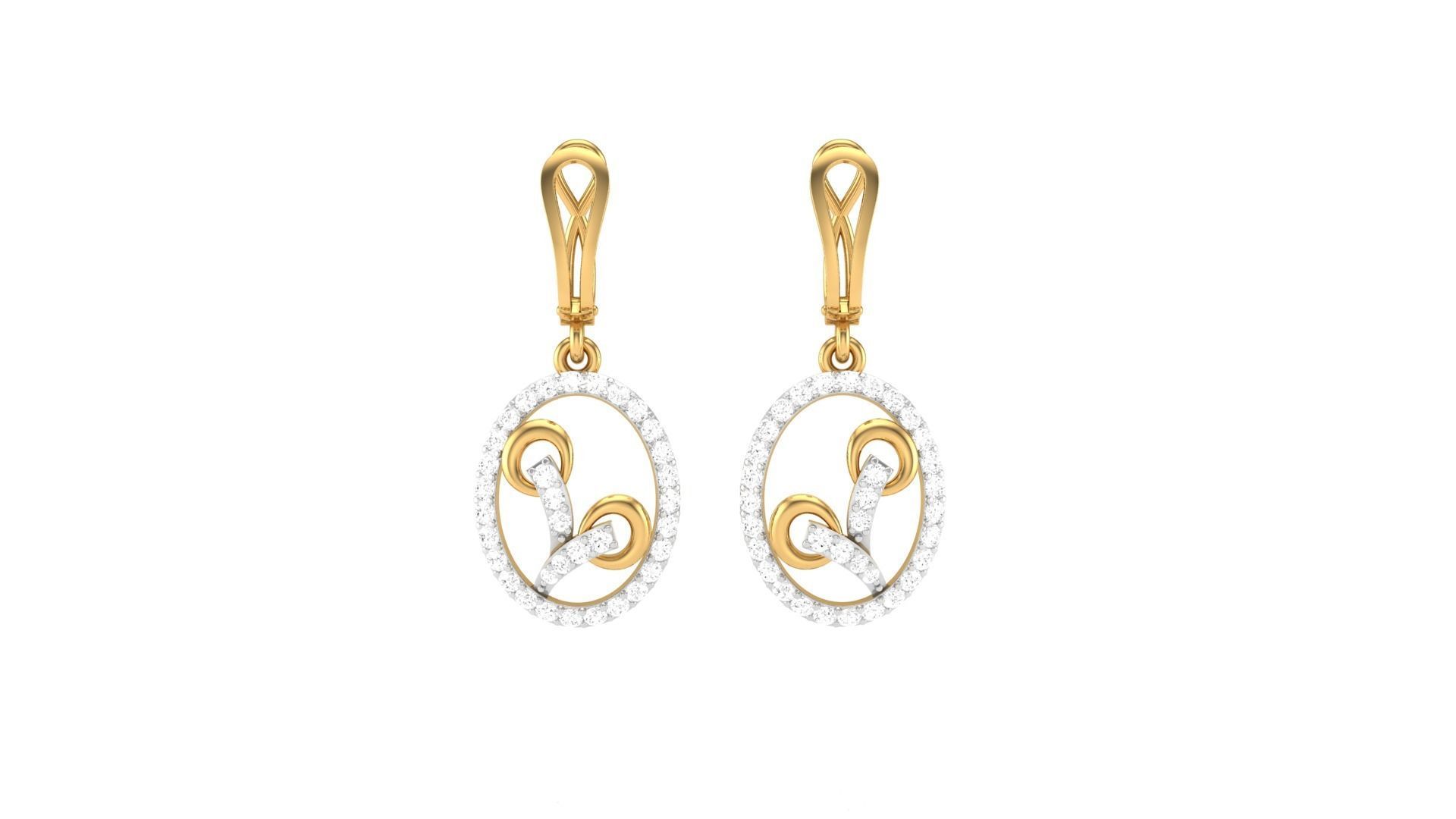 Earring Pendant Set 3dm STL OBJ FBX Renders Details 3D print model_5