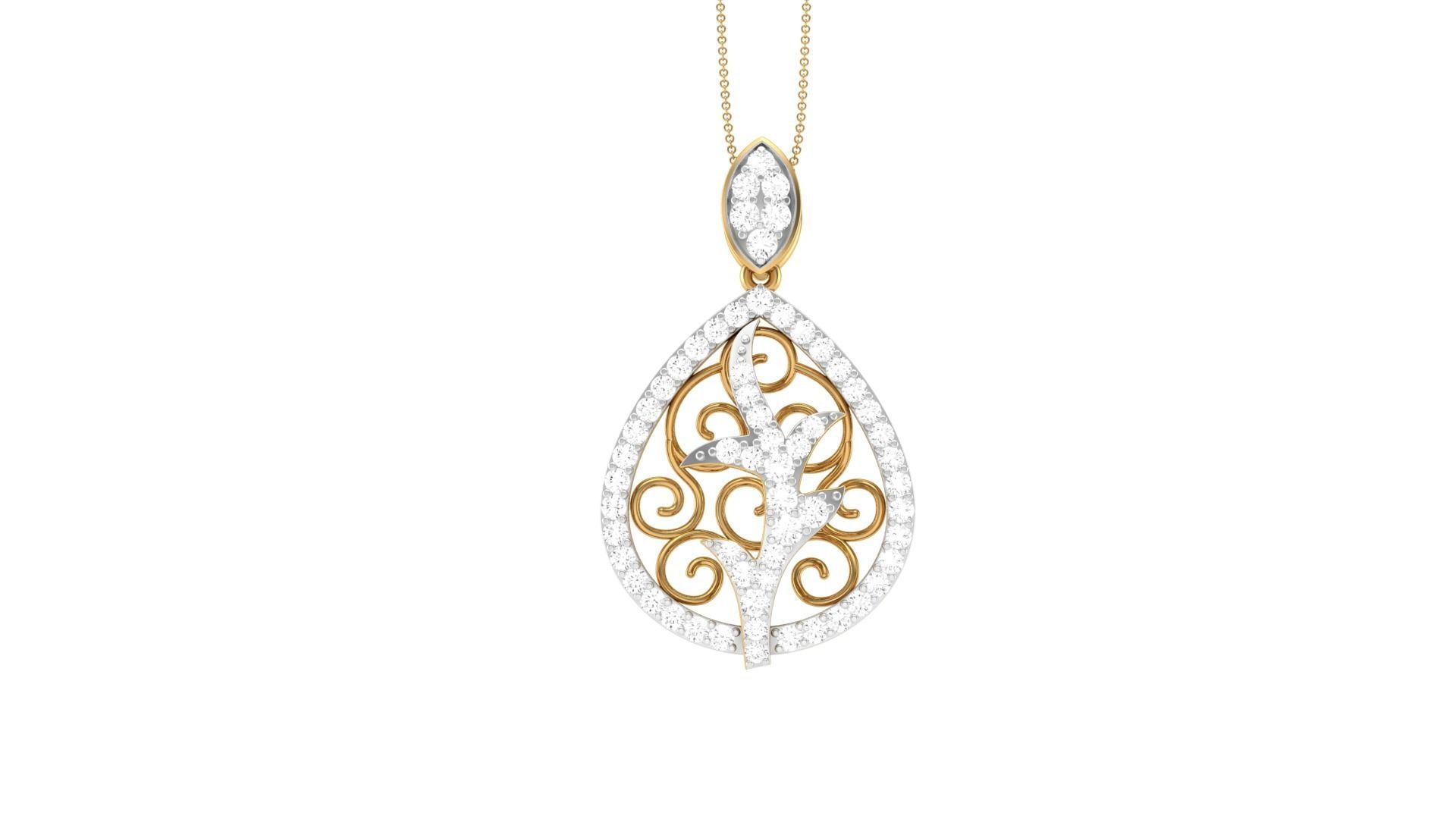 Earring Pendant Set 3dm STL OBJ FBX Renders Details 3D print model_11