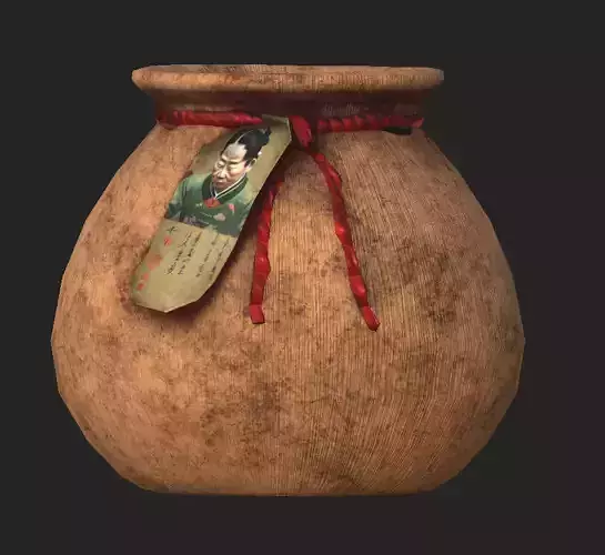 Old Chinese Food Jar 4K PBR GAMEREADY 