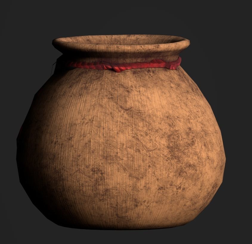 Old Chinese Food Jar 4K PBR GAMEREADY Low-poly 3D model_3