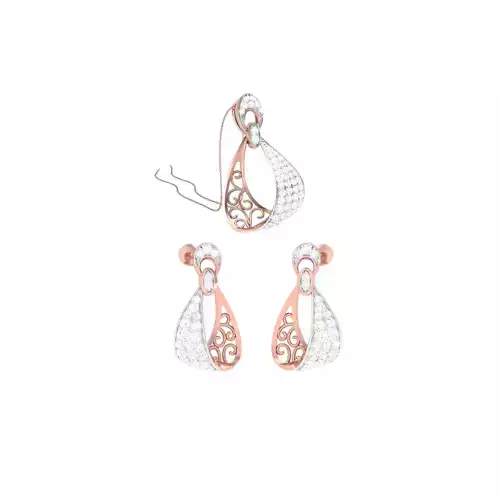 Earring Pendant Set 3dm STL OBJ FBX Renders Details