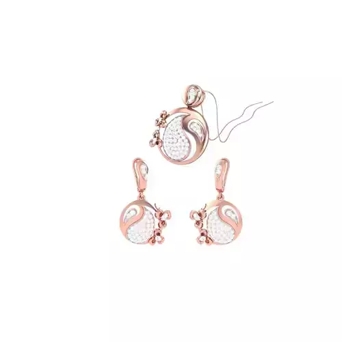 Earring Pendant Set 3dm STL OBJ FBX Renders Details