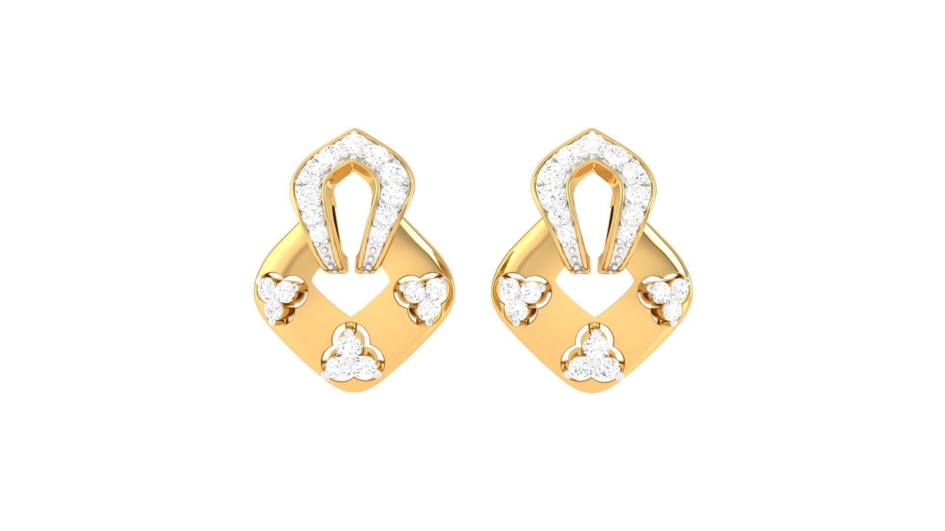 Earring Pendant Set 3dm STL OBJ FBX Renders Details 3D print model_3