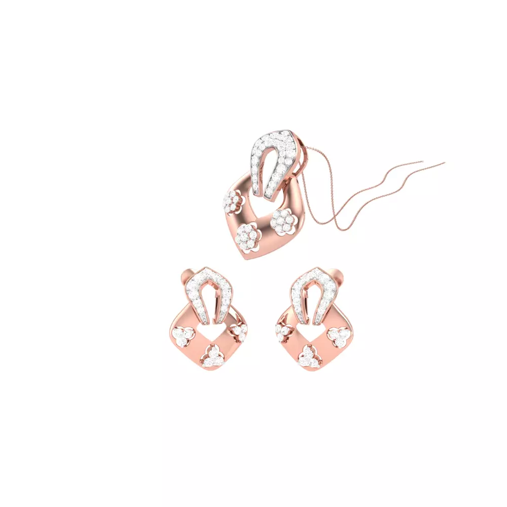 Earring Pendant Set 3dm STL OBJ FBX Renders Details 3D print model_0