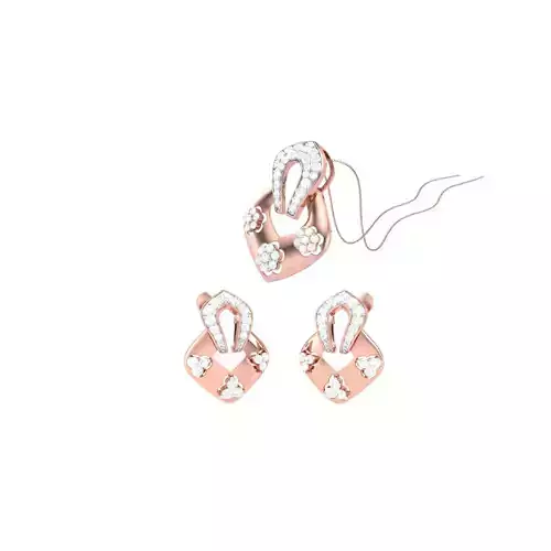 Earring Pendant Set 3dm STL OBJ FBX Renders Details
