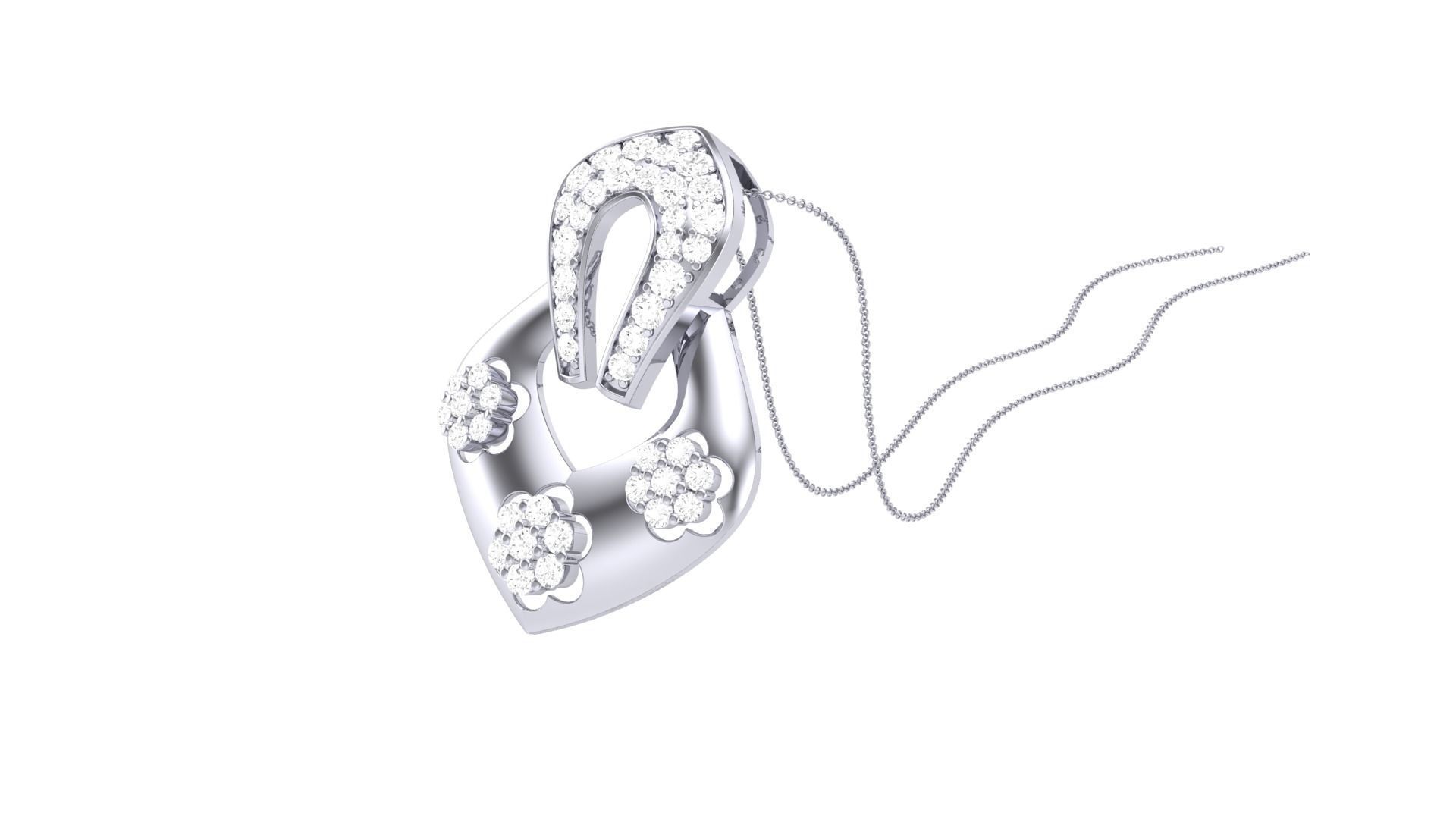 Earring Pendant Set 3dm STL OBJ FBX Renders Details 3D print model_11