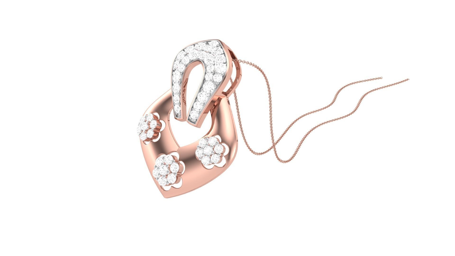 Earring Pendant Set 3dm STL OBJ FBX Renders Details 3D print model_12