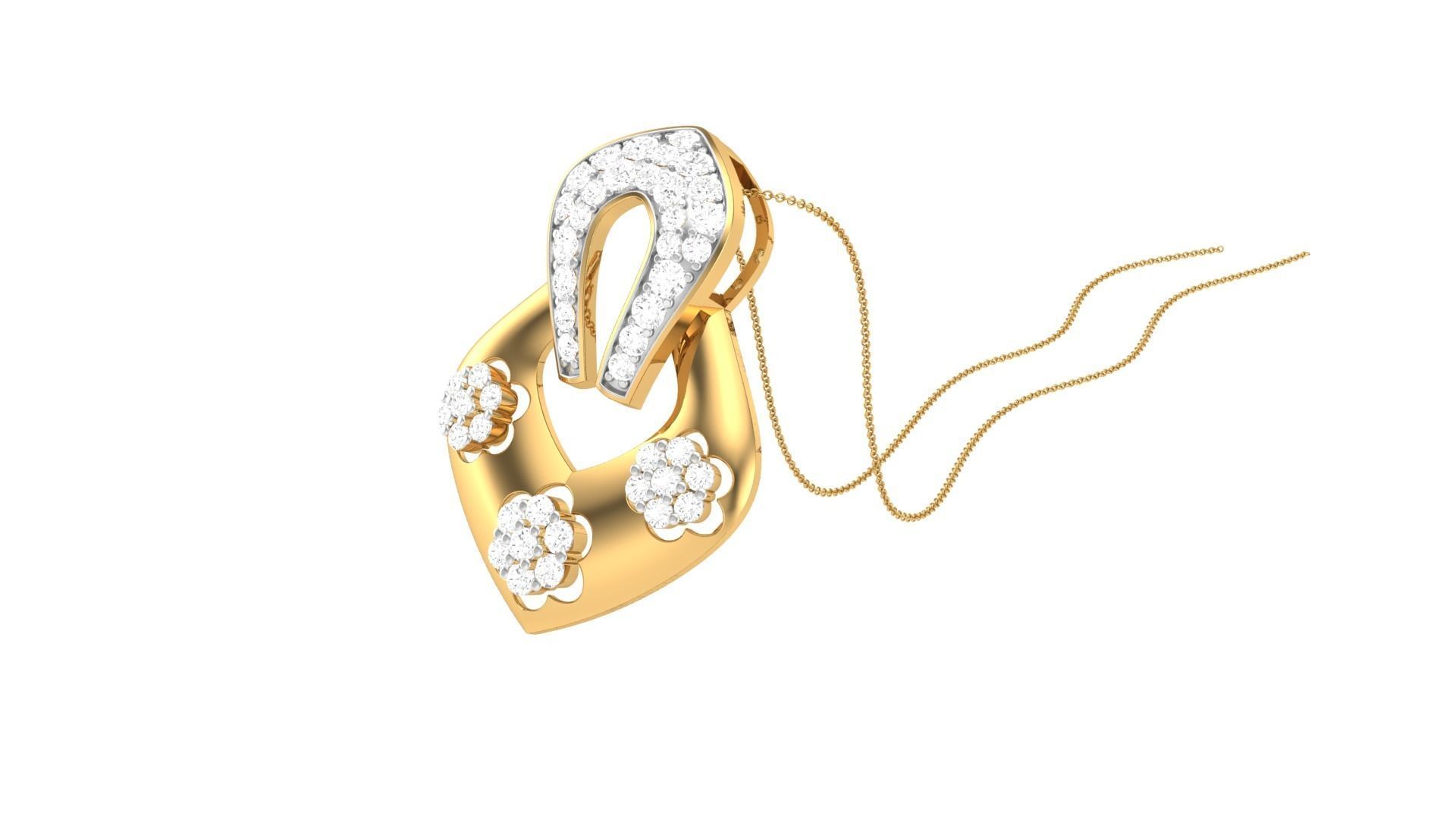 Earring Pendant Set 3dm STL OBJ FBX Renders Details 3D print model_10