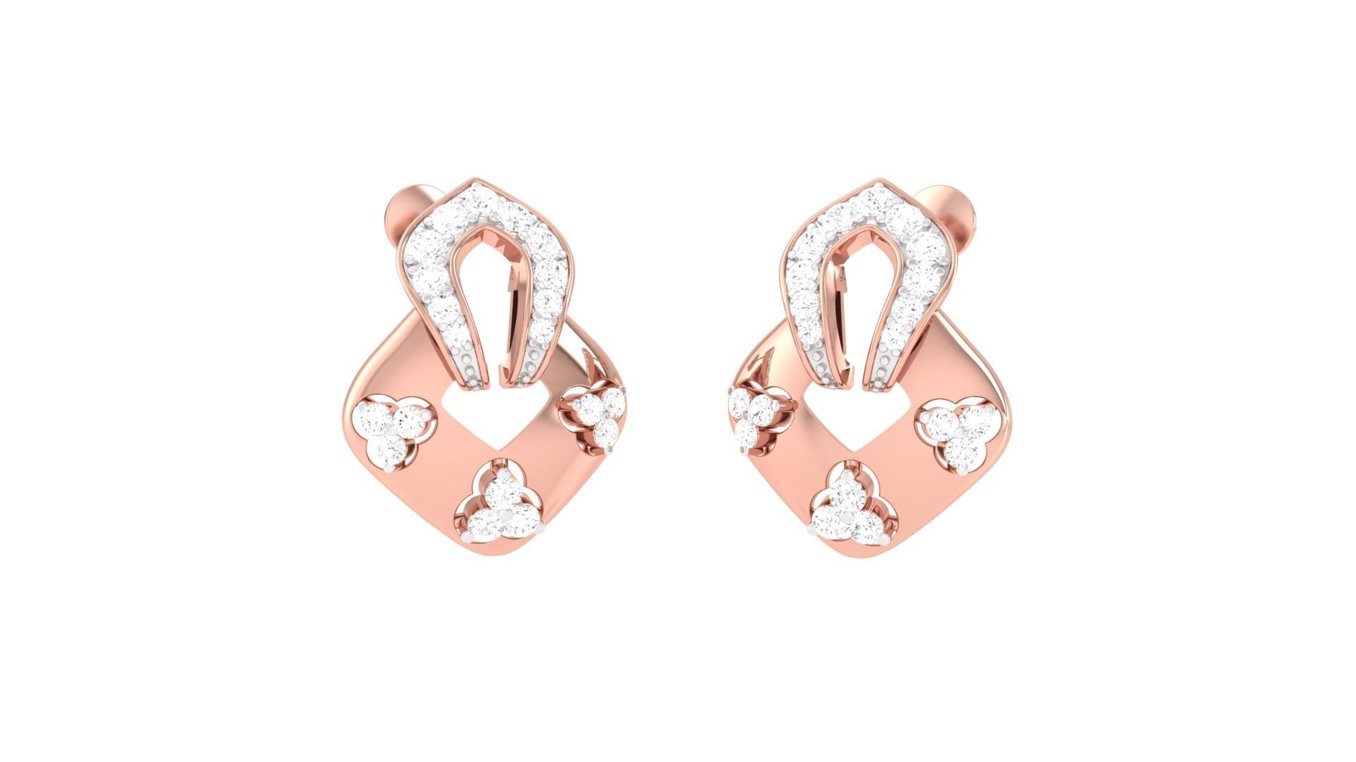 Earring Pendant Set 3dm STL OBJ FBX Renders Details 3D print model_6