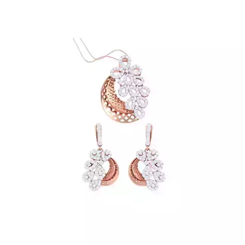 Earring Pendant Set 3dm STL OBJ FBX Renders Details