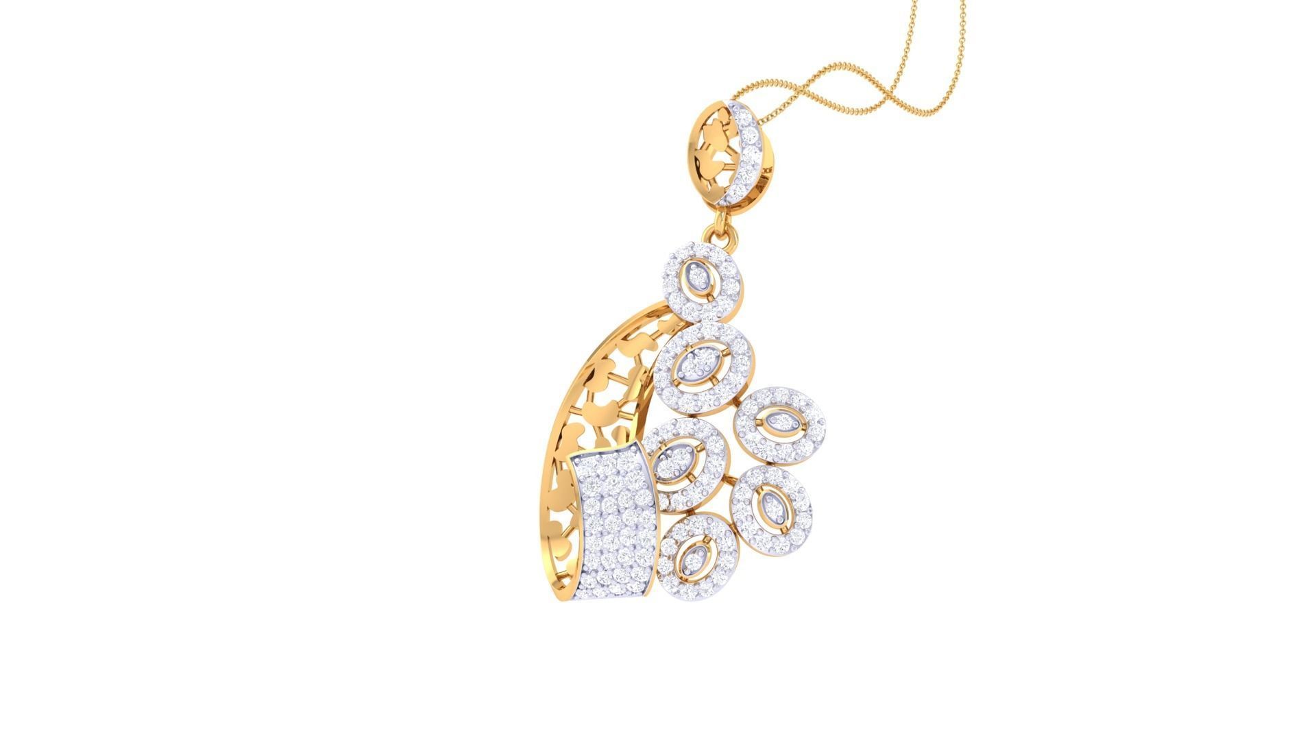 Earring Pendant Set 3dm STL OBJ FBX Renders Details 3D print model_8