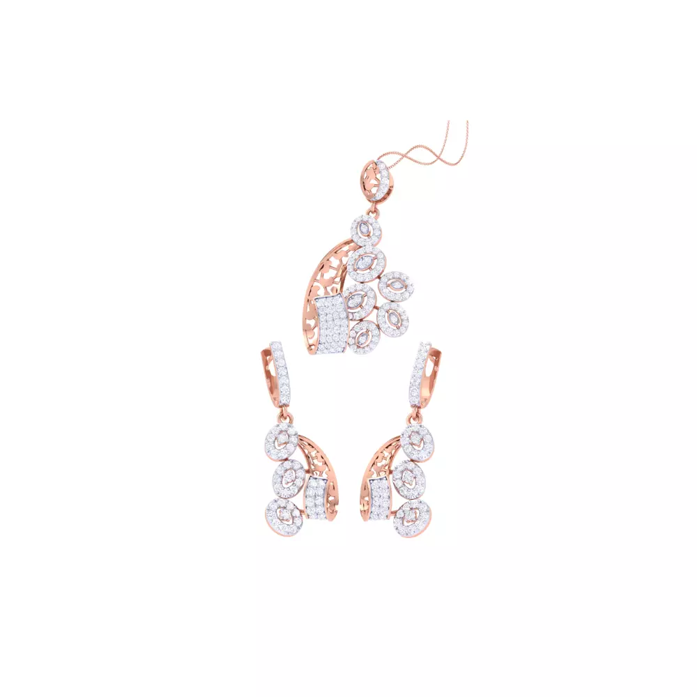 Earring Pendant Set 3dm STL OBJ FBX Renders Details 3D print model_0