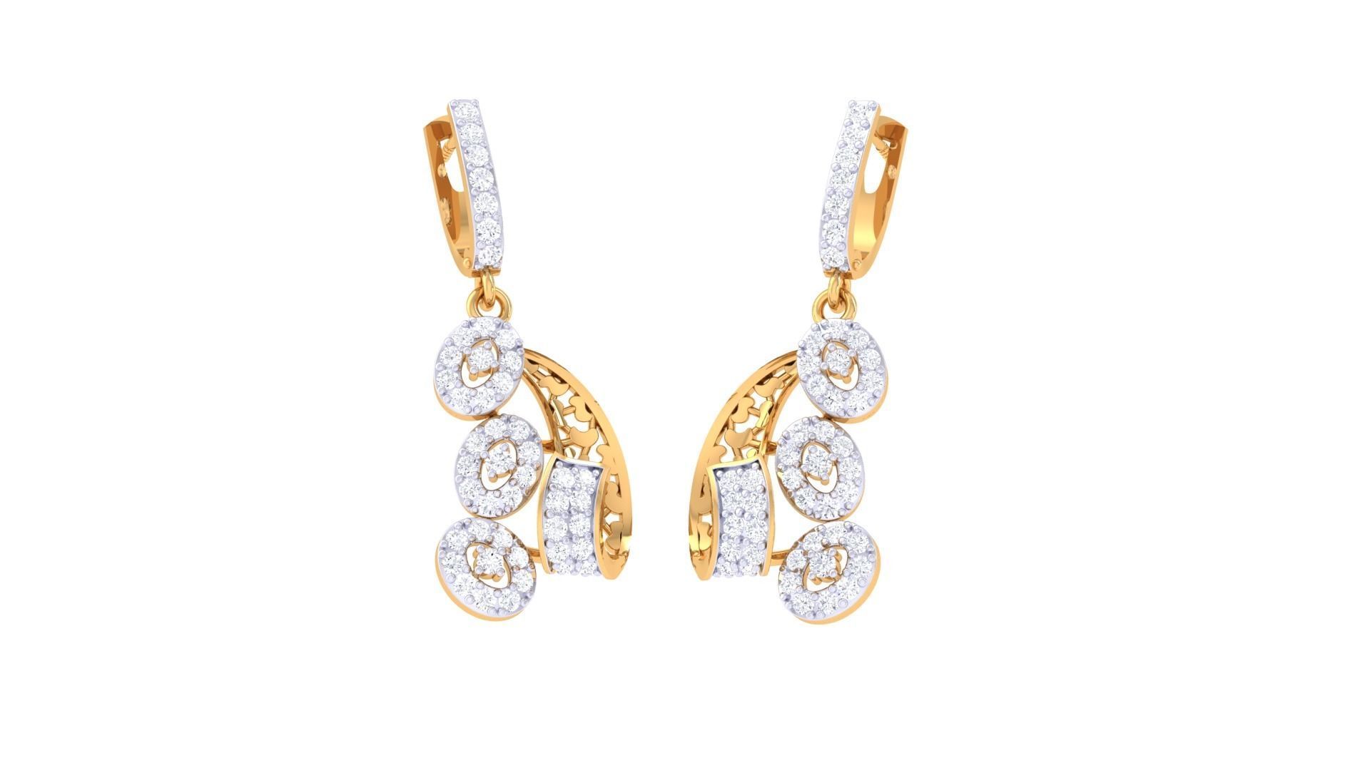 Earring Pendant Set 3dm STL OBJ FBX Renders Details 3D print model_5