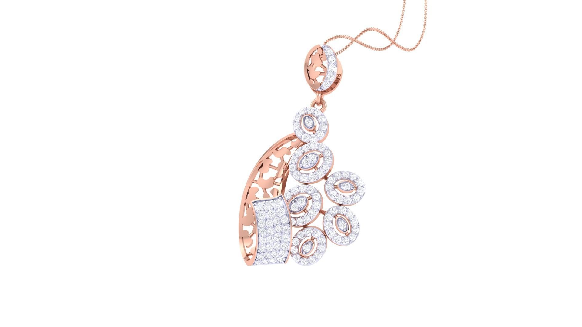 Earring Pendant Set 3dm STL OBJ FBX Renders Details 3D print model_7