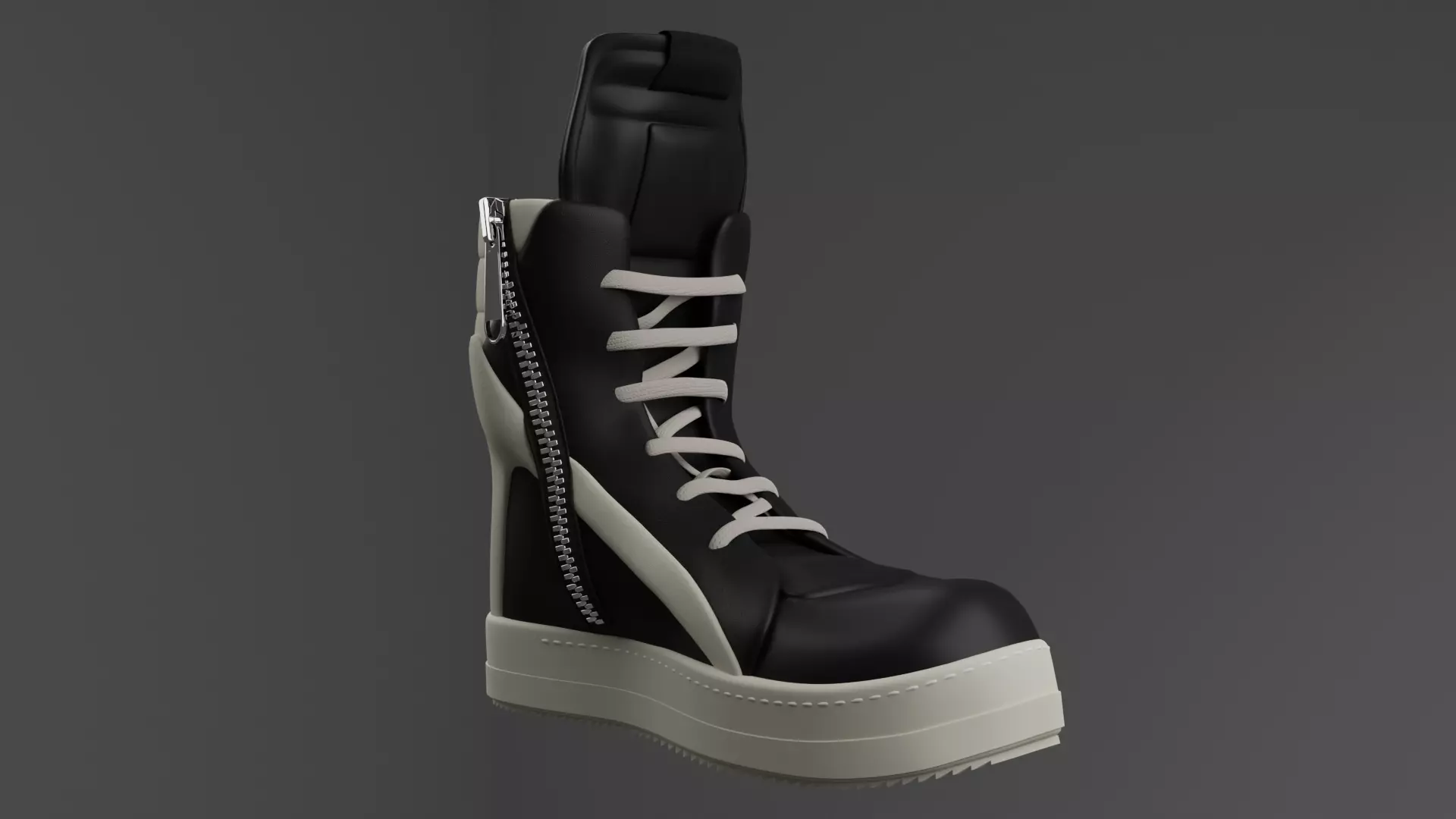 Rick Owens Geobasket in black milk 3D model_0