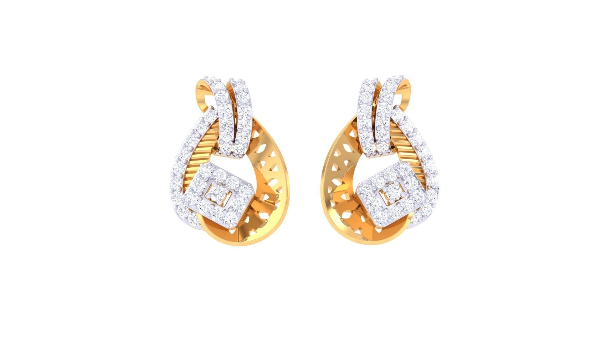 Earring Pendant Set 3dm STL OBJ FBX Renders Details 3D print model_3