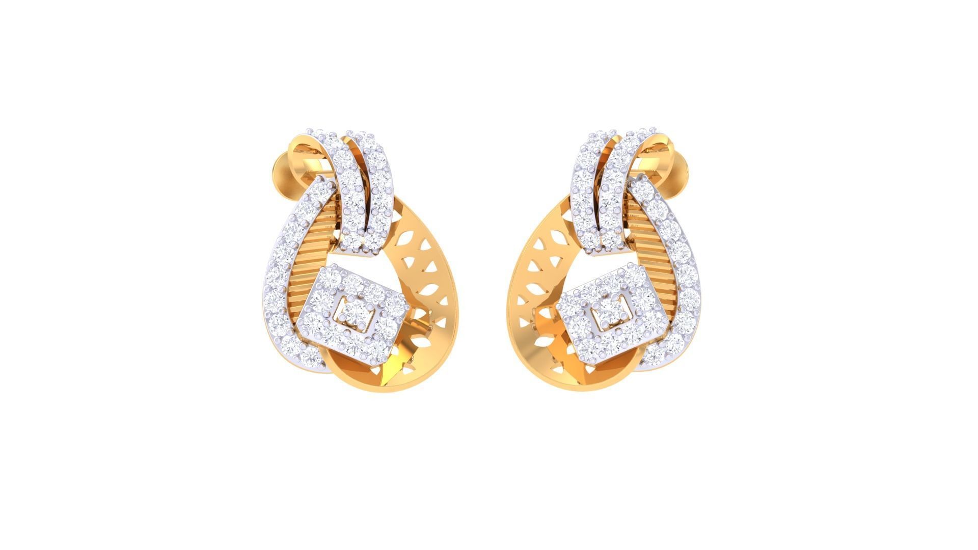 Earring Pendant Set 3dm STL OBJ FBX Renders Details 3D print model_5