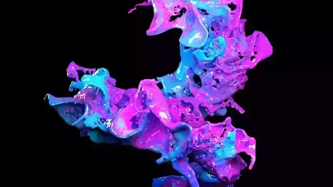 cool liquid simulation vfx 3D model