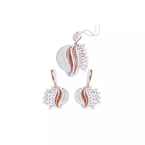 Earring Pendant Set 3dm STL OBJ FBX Renders Details