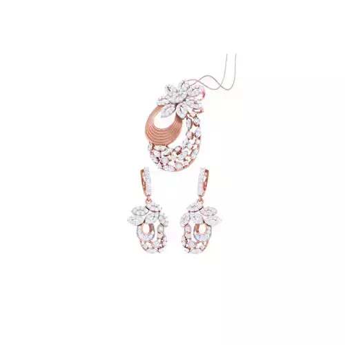 Earring Pendant Set 3dm STL OBJ FBX Renders Details