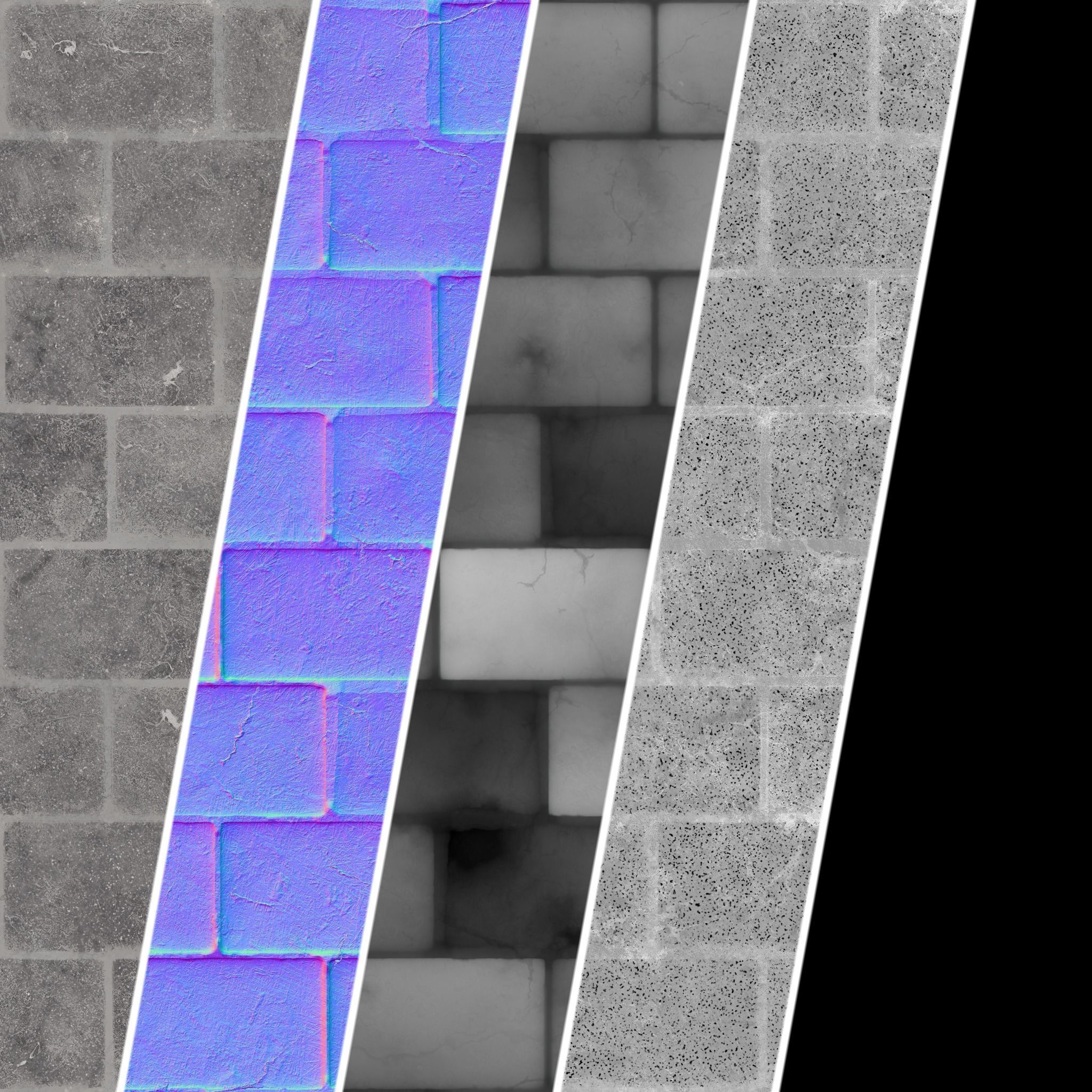 Stone Wall Materials 54- Stone By Moss Sbsar Pbr 4k Seamless Texture_3