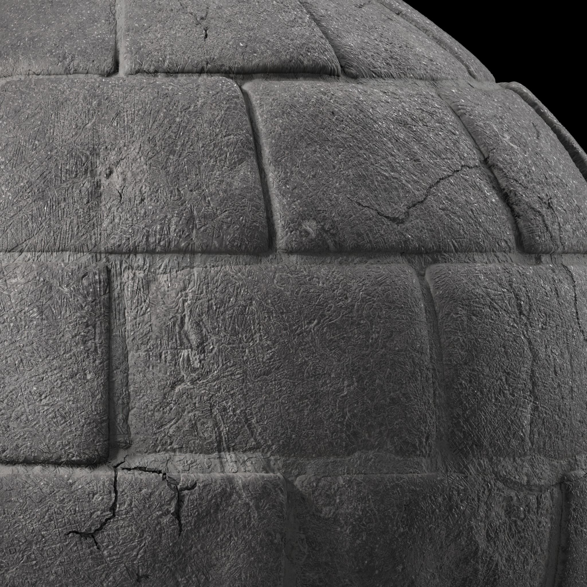 Stone Wall Materials 54- Stone By Moss Sbsar Pbr 4k Seamless Texture_2
