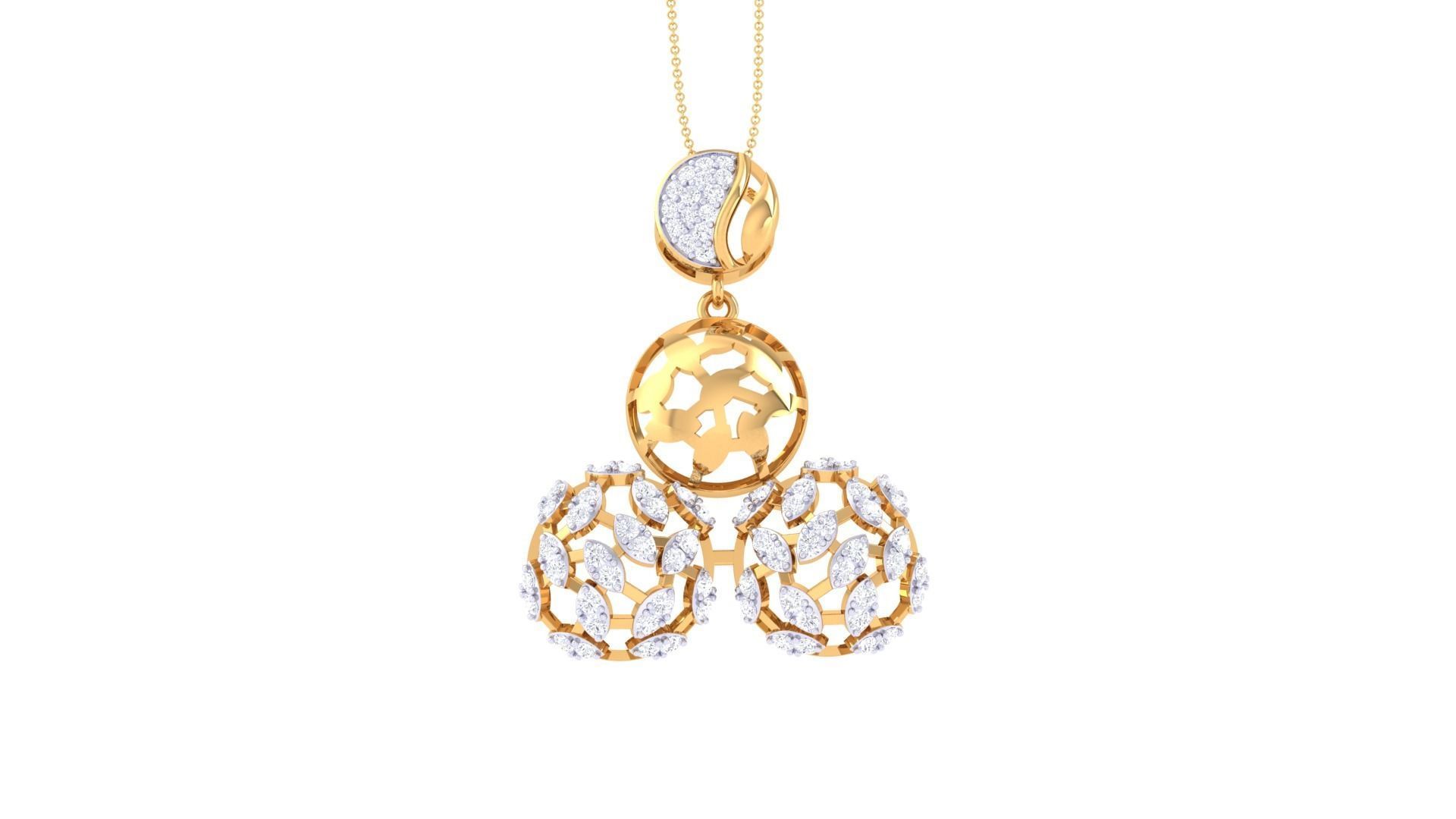 Earring Pendant Set 3dm STL OBJ FBX Renders Details 3D print model_9